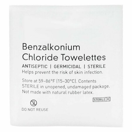 OASIS Antiseptic Towelettes, Benzalkonium chloride, 100PK AT100